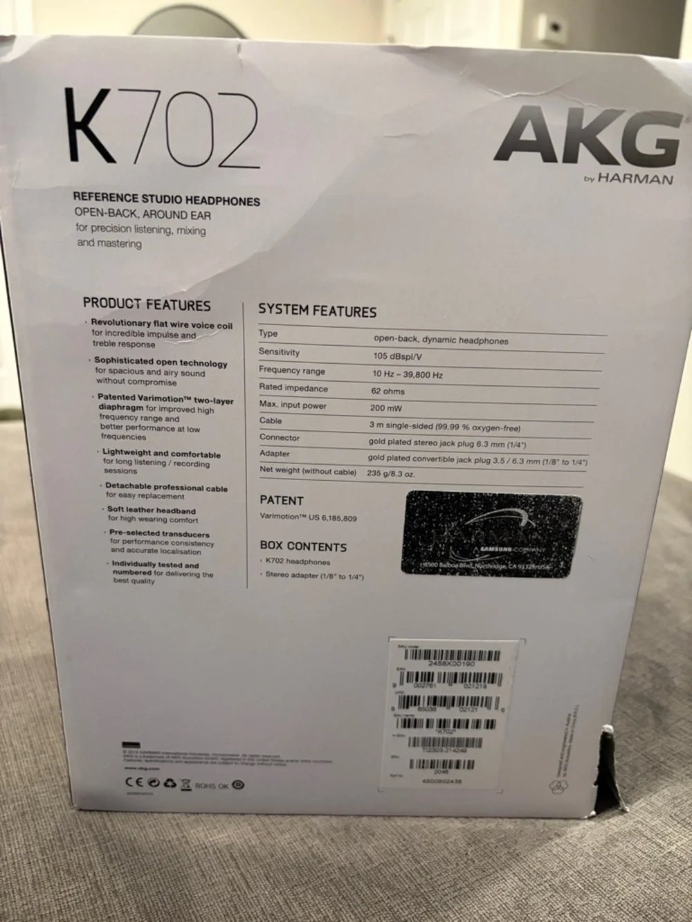 AKG K702 Reference Studio Headphones - BRAND NEW IN BOX! music electronics audio - Picture 4 of 8